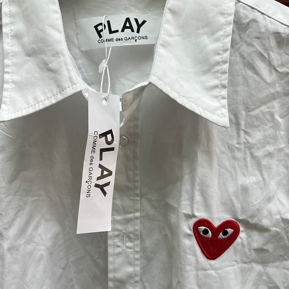 COMME des GARCONS PLAY embroidered logo shirt